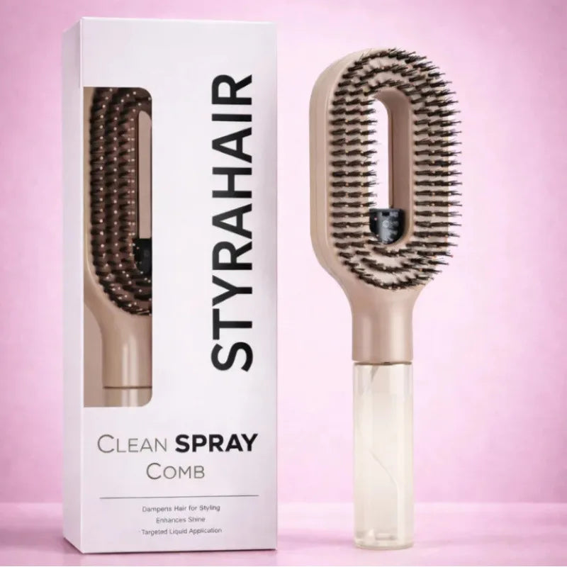 2-in-1 Mist Spray Detangling Hairbrush – Scalp Massage & Anti-Static Care Stone's Store