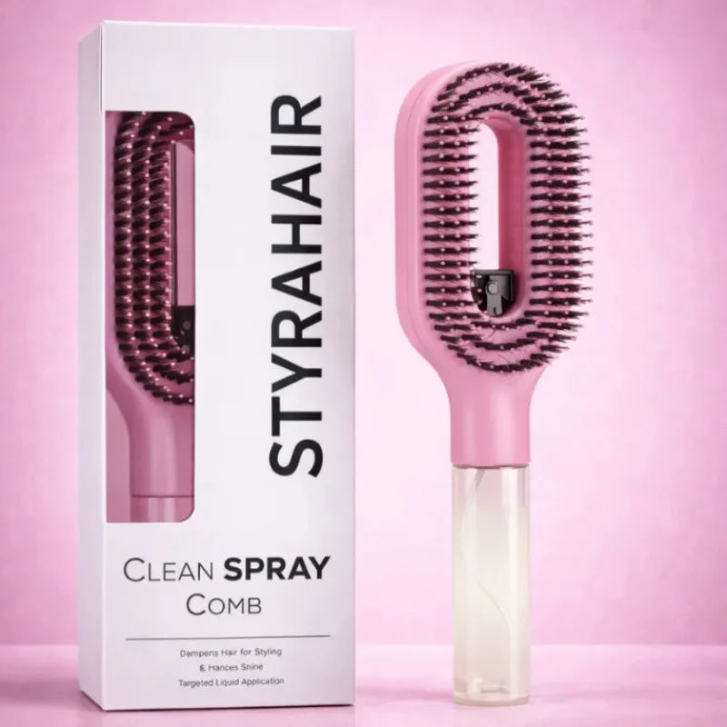 2-in-1 Mist Spray Detangling Hairbrush – Scalp Massage & Anti-Static Care Stone's Store
