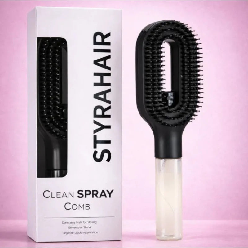 2-in-1 Mist Spray Detangling Hairbrush – Scalp Massage & Anti-Static Care Stone's Store