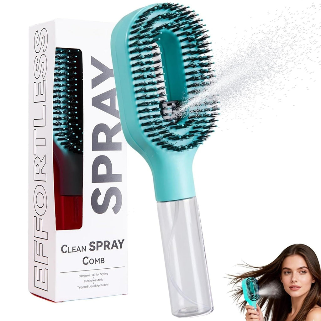 2-in-1 Mist Spray Detangling Hairbrush – Scalp Massage & Anti-Static Care Stone's Store
